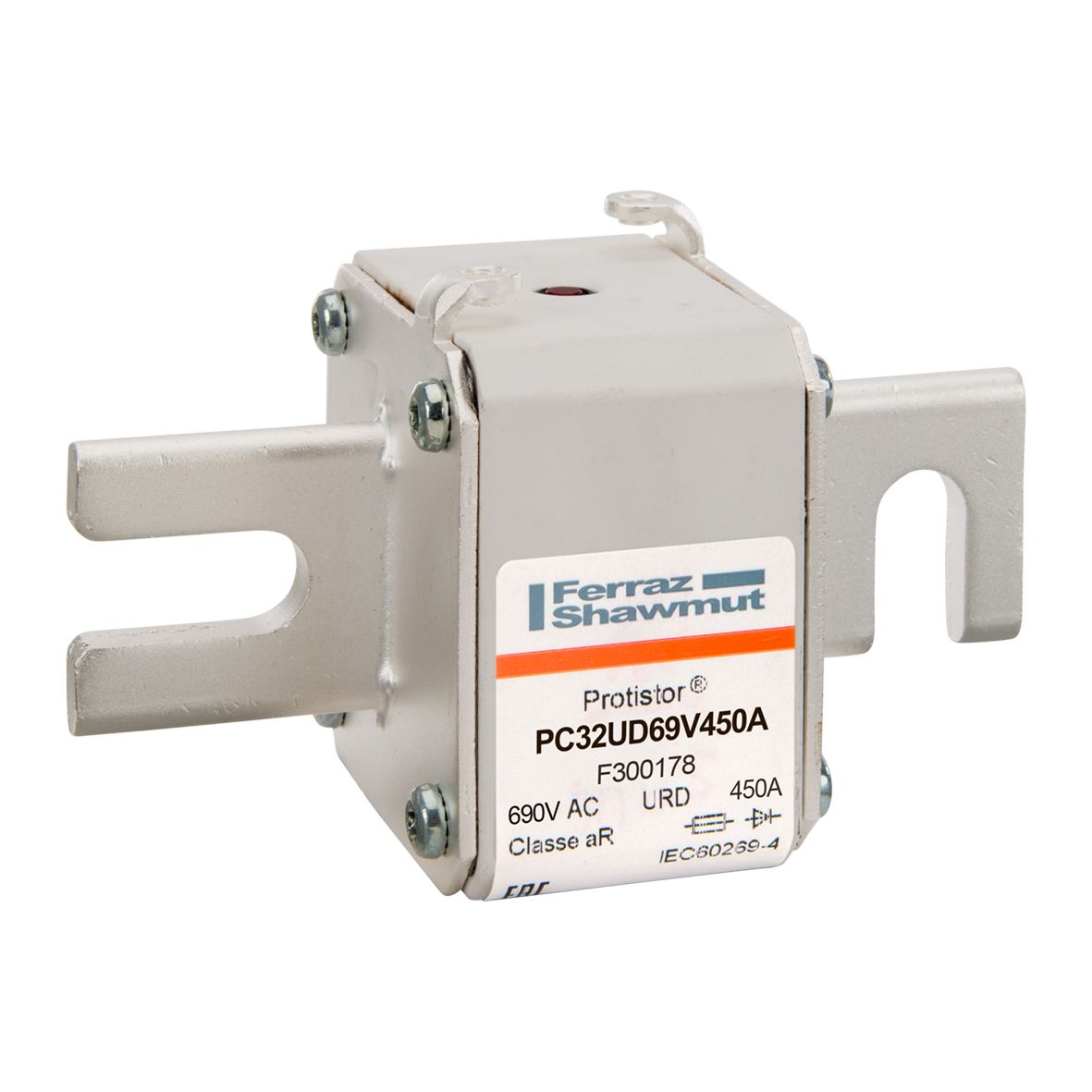 F300178 - PROTISTOR® SB aR, german slotted blade, DIN80, D08A, sz.32, 690VAC IEC, 450A